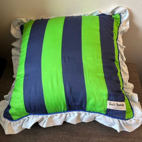 Anthropologie Pernille Rosenkilde Embroidered Pillow Floral Ruffled 18 x 18 - Picture 10 of 12